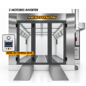 CABINA DE PINTURA AUTOMOTRIZ MORRISON SERIE 7 INOXIDABLE INVERTER DOBLE MOTOR CON SECADO INFRARROJO