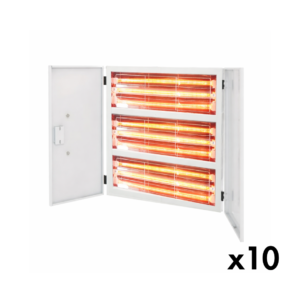 KIT IR CALEFACCIÓN INFRARROJA PARA CABINA 10 PANTALLAS CON RIEL